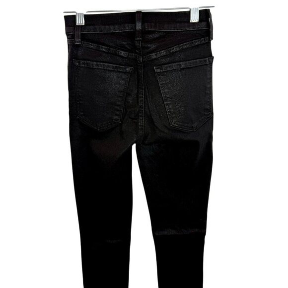 J Brand High Rise Lace up Skinny Jeans in Black Vendetta -  Size 24 - Picture 8 of 11